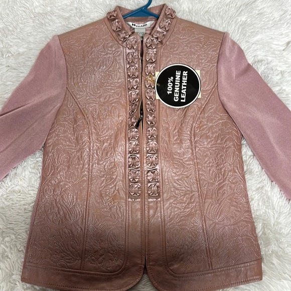 NWT Vintage Nygard Dusty Rise Quilted Leather and Rayon Barbie Jacket - Picture 2 of 9